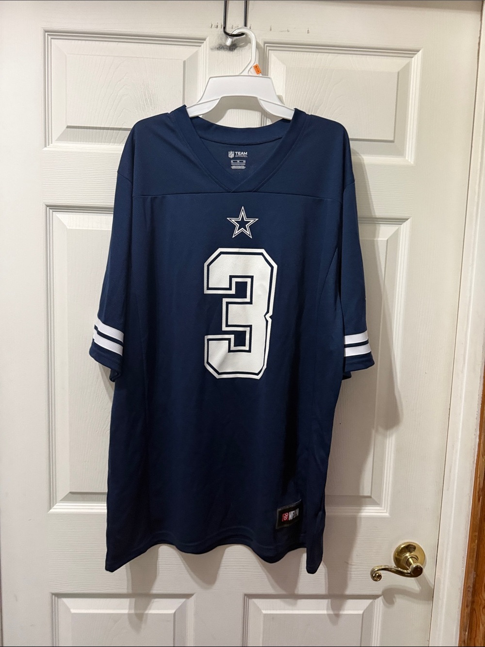 NFL Team Apparel Navy V‑Neck Football Jersey